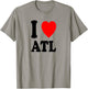 I Heart (Love) Atlanta ATL T-Shirt - T-Shirt | Sand
