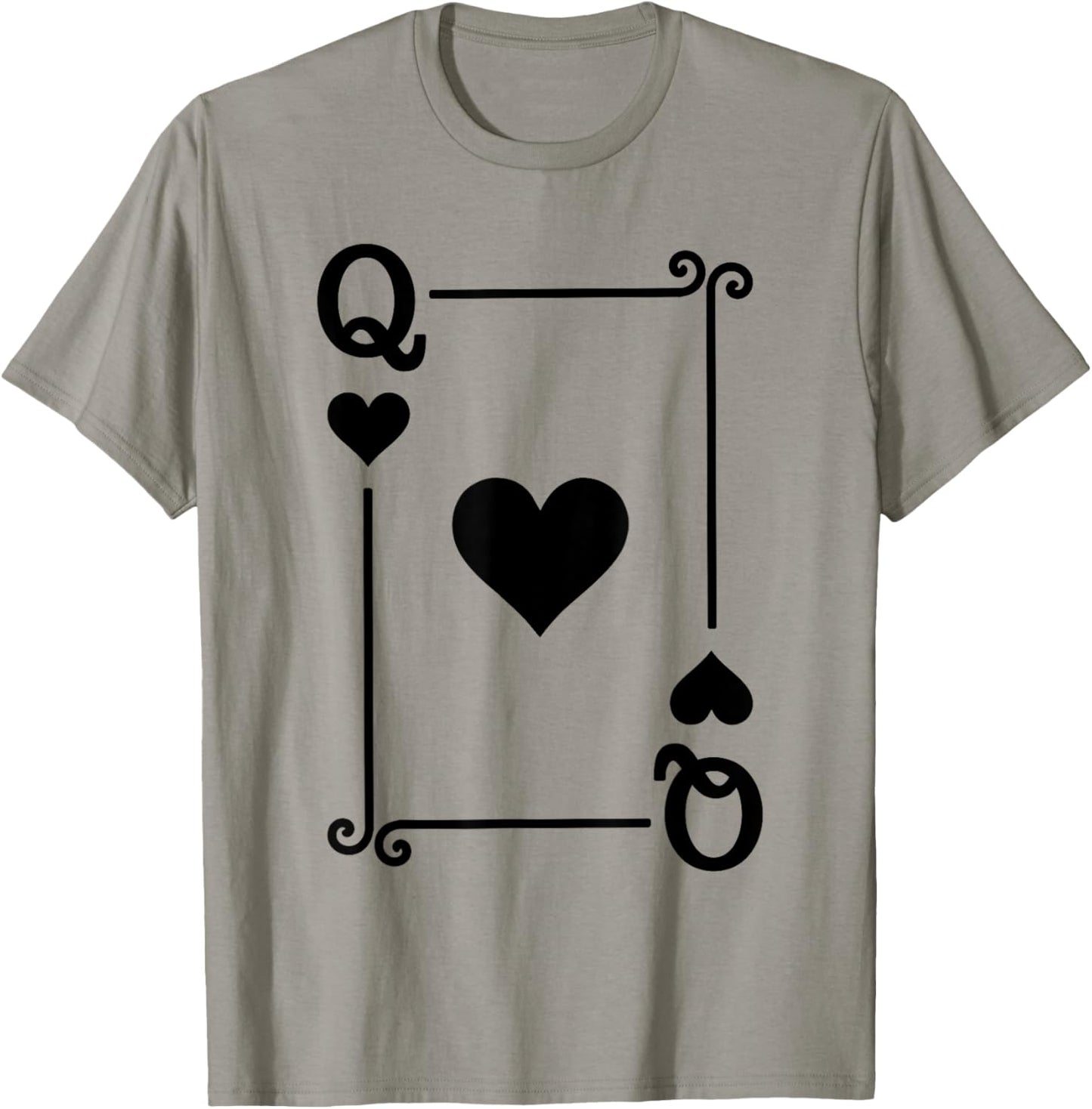 Playing Cards Costume - Queen Hearts Card - Queen Card T-Shirt - T-Shirt | Sand