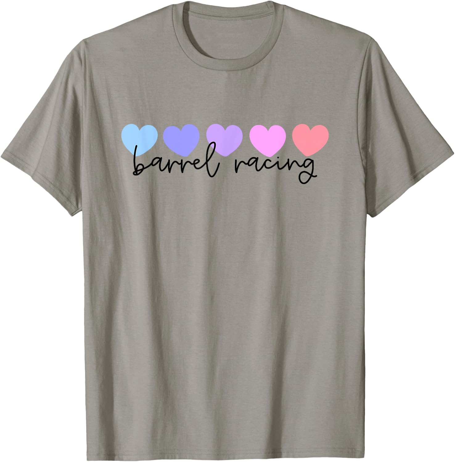 Barrel Racer or Barrel Racing Lover Heart Women Girls or Mom T-Shirt - T-Shirt | Sand