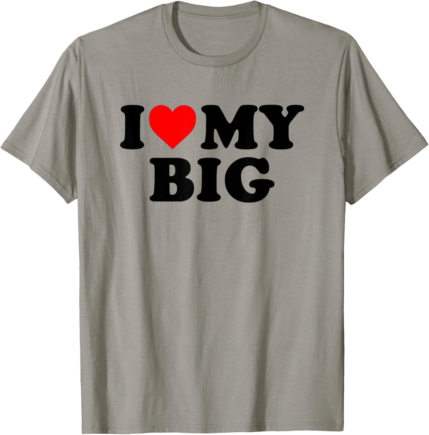 I Heart My Big Love Matching Little Big Sorority T-Shirt - T-Shirt | Sand
