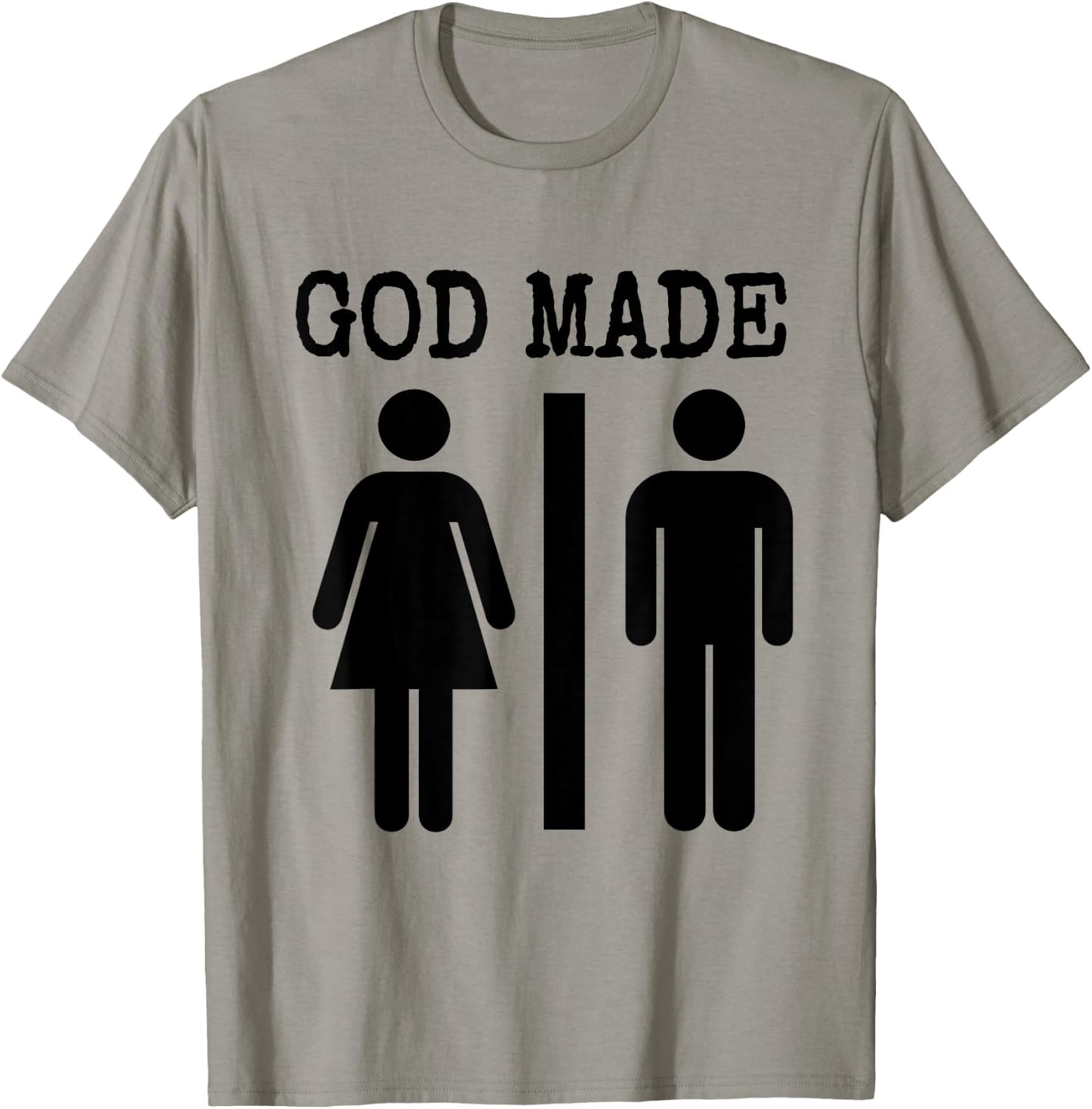 God Made Man and Woman Funny Save America T Shirt T-Shirt - T-Shirt | Sand