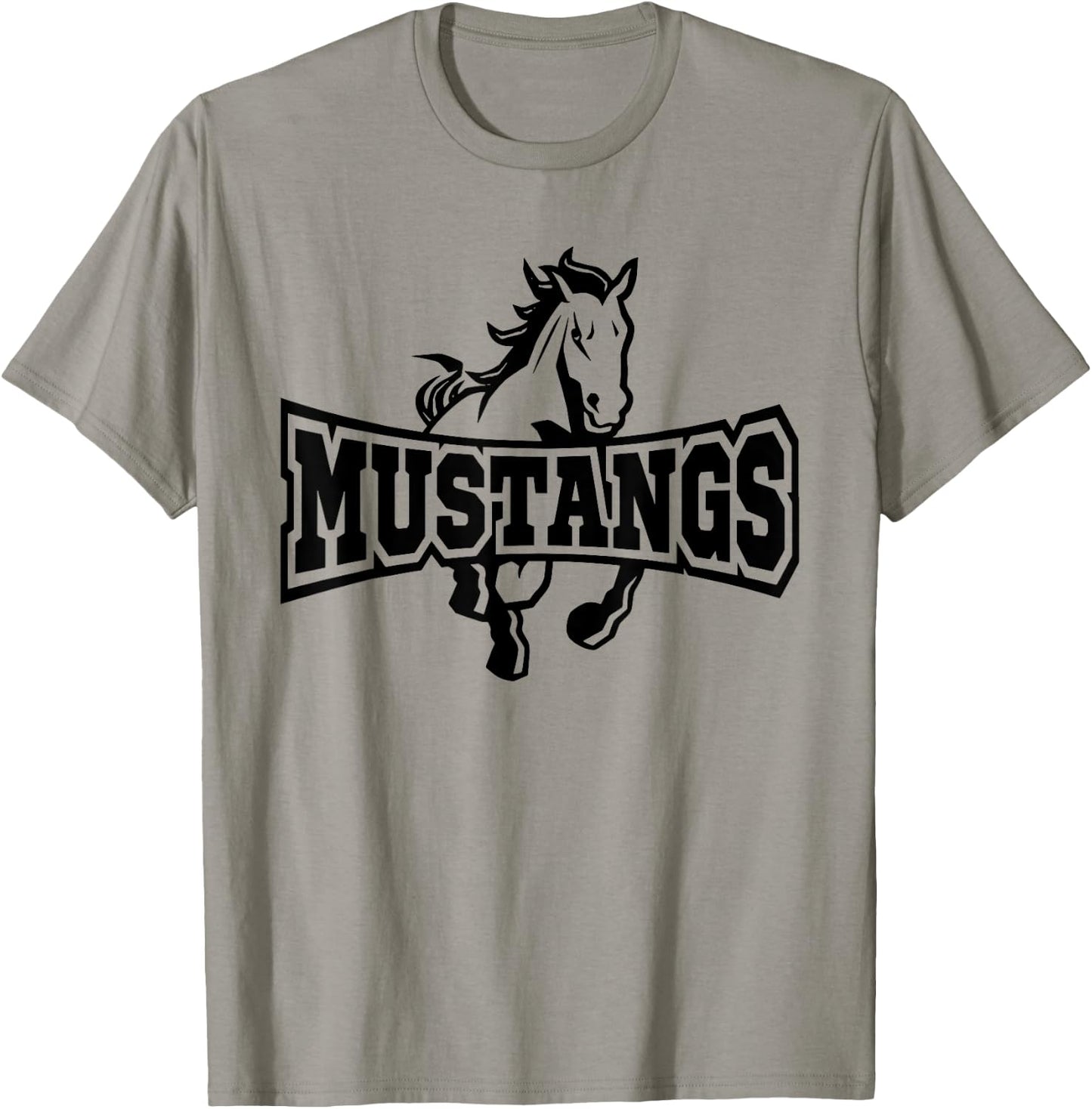 Mustangs Teacher Student School Sports Fan Team Spirit T-Shirt - T-Shirt | Sand