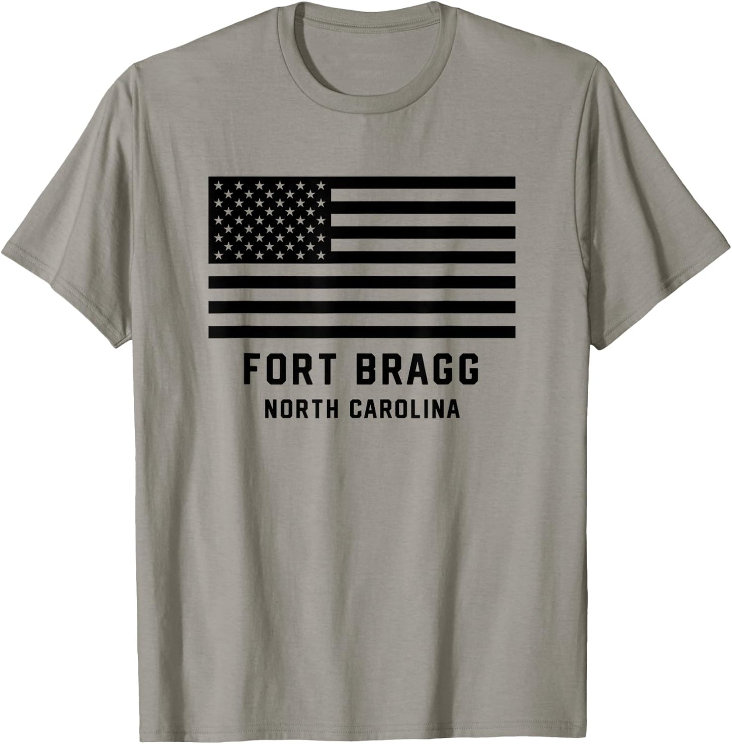 Fort Bragg North Carolina US Army American Flag Patriotic T-Shirt - T-Shirt | Sand