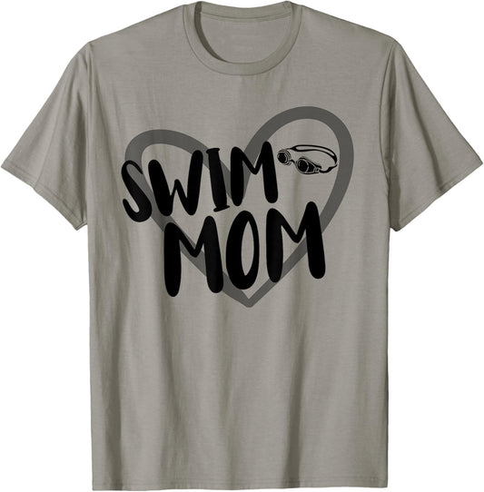 Swim Mom Float Heart T-Shirt - T-Shirt | Sand
