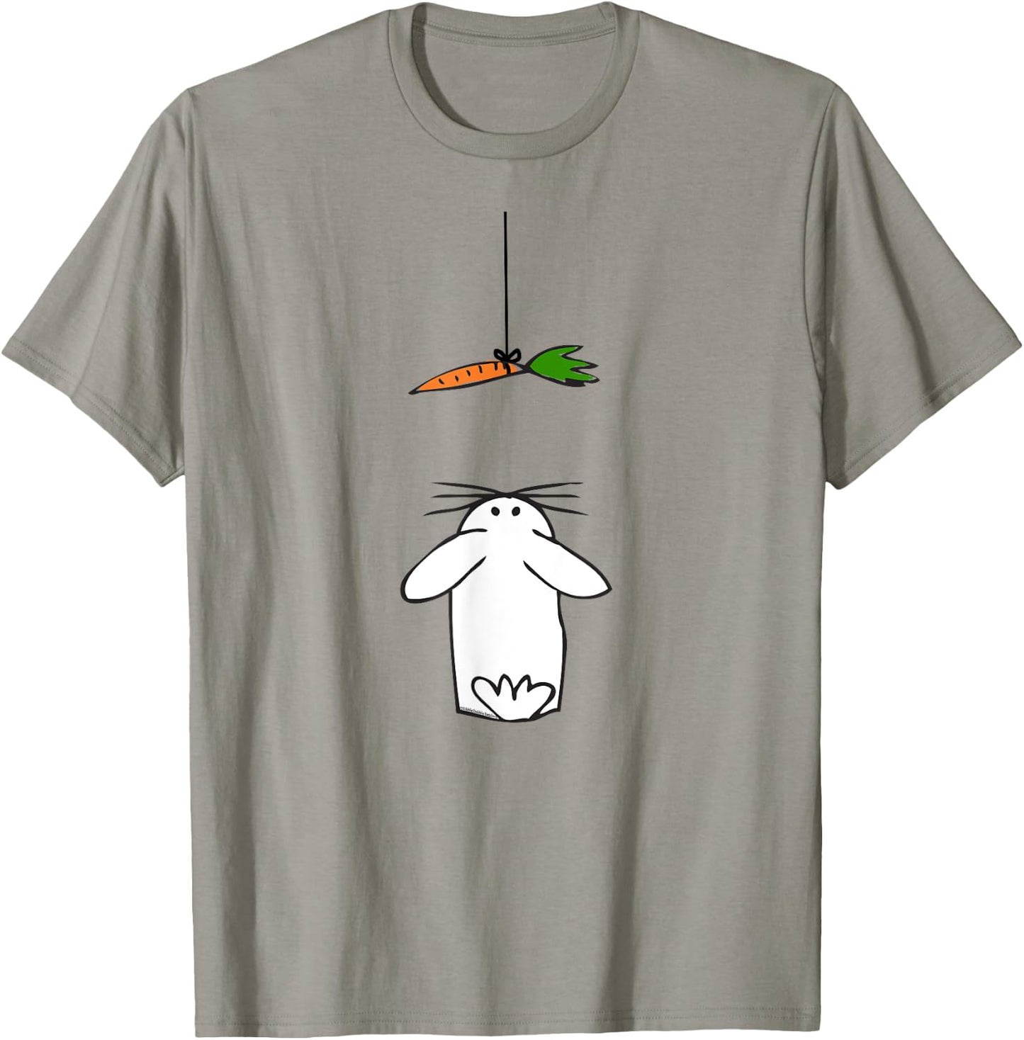 Cute and Funny Rabbit Looking Up at Carrot Kids Easter T-Shirt - T-Shirt | Sand