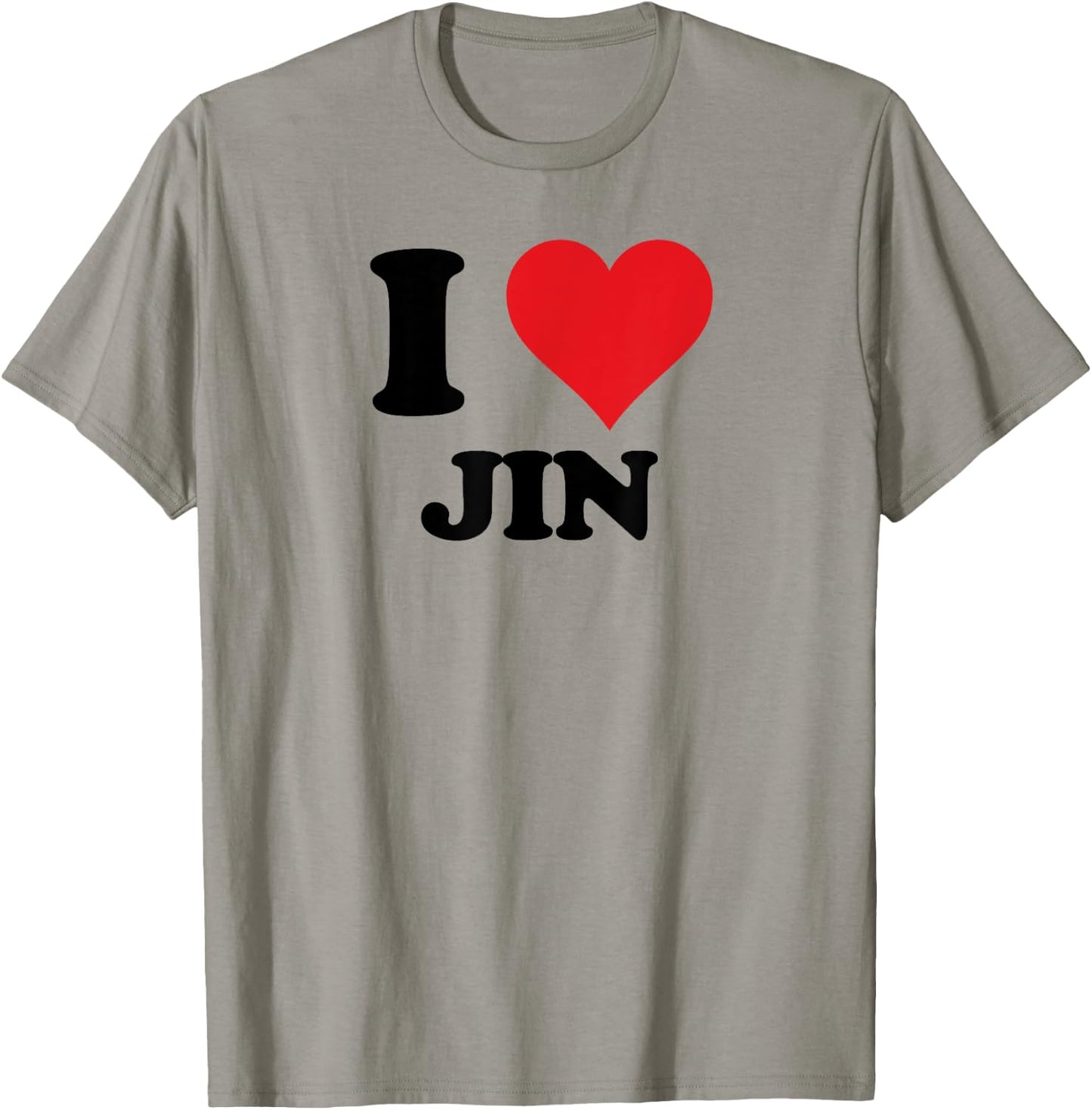I Heart Jin First Name I Love Personalized Stuff T-Shirt - T-Shirt | Sand