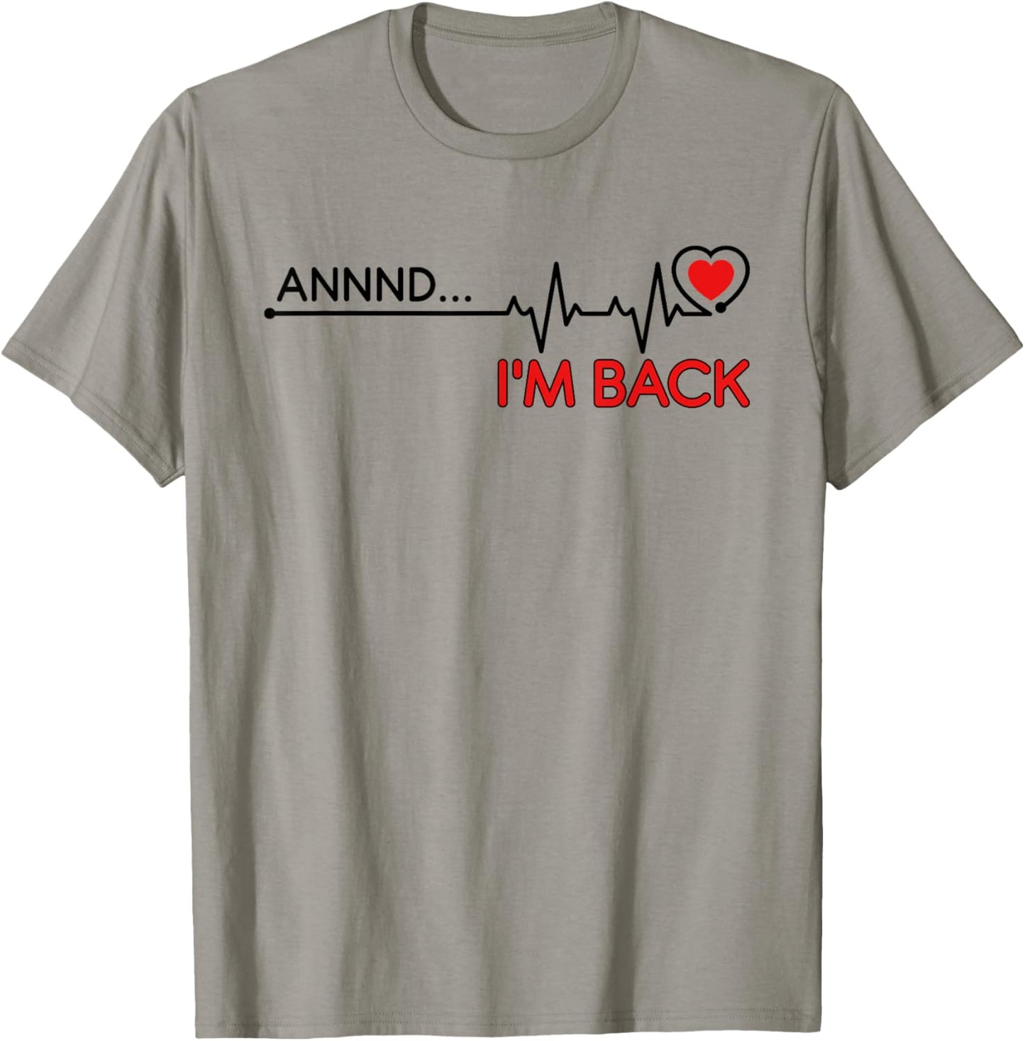 Coronary Bypass Artery Open Heart Diseases Surgery Heartbeat T-Shirt - T-Shirt | Sand