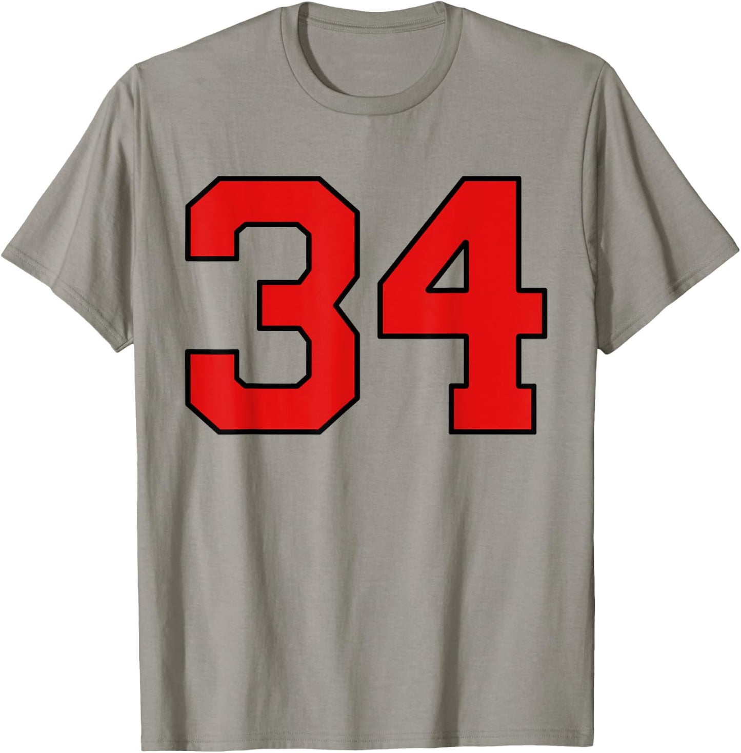 Lucky Number 34 Classic College American Varsity Fan Player T-Shirt - T-Shirt | Sand