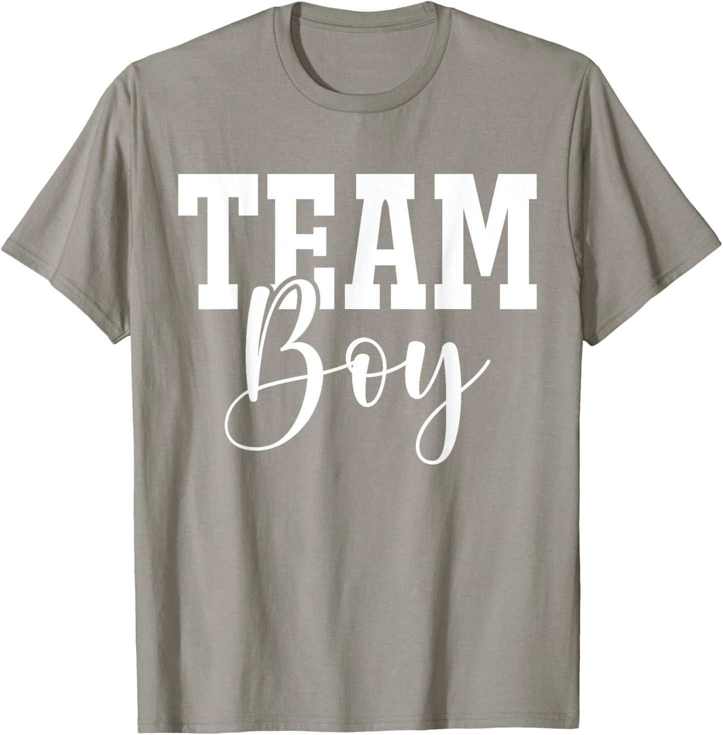 Team Boy Team Girl Blue Gender Reveal Party Matching Family T-Shirt - T-Shirt | Sand