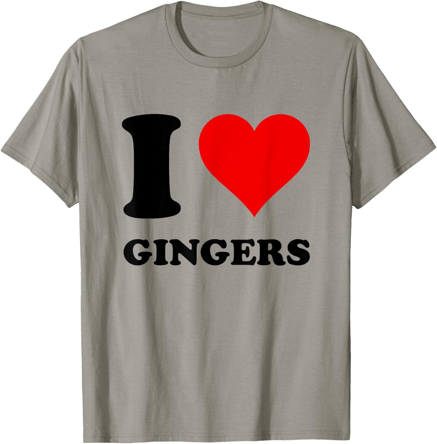 Red Heart I Love Gingers T-Shirt - T-Shirt | Sand