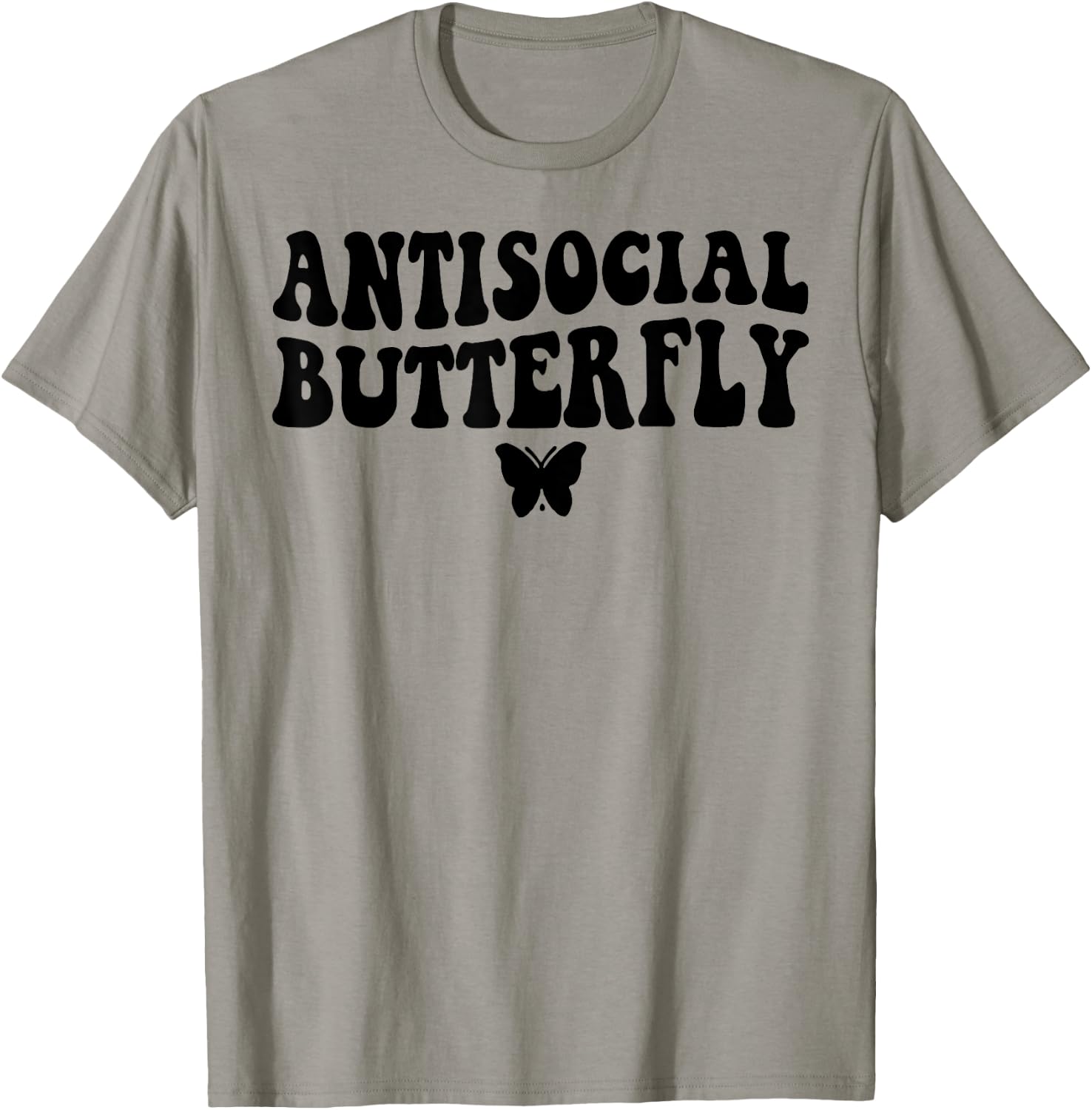 Antisocial Butterfly T-Shirt - T-Shirt | Sand