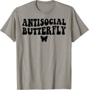 Antisocial Butterfly T-Shirt - T-Shirt | Sand
