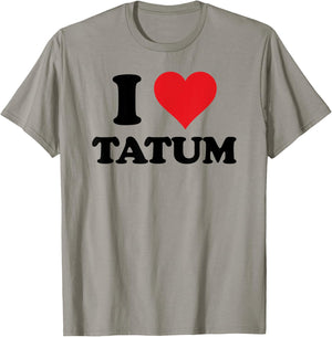 I Heart Tatum First Name I Love Personalised Stuff T-Shirt - T-Shirt | Sand