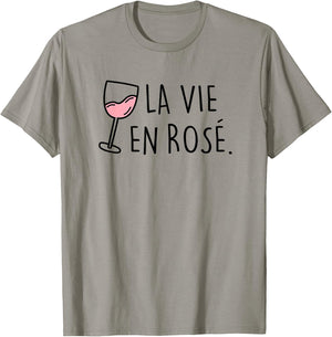 La vie en Rosé. Rosewein Summer Wine AM PM Fun Women T-Shirt - T-Shirt | Sand