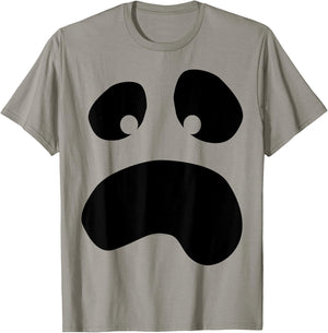 Silly Face Ghost Halloween Lazy Costume T-Shirt - T-Shirt | Sand