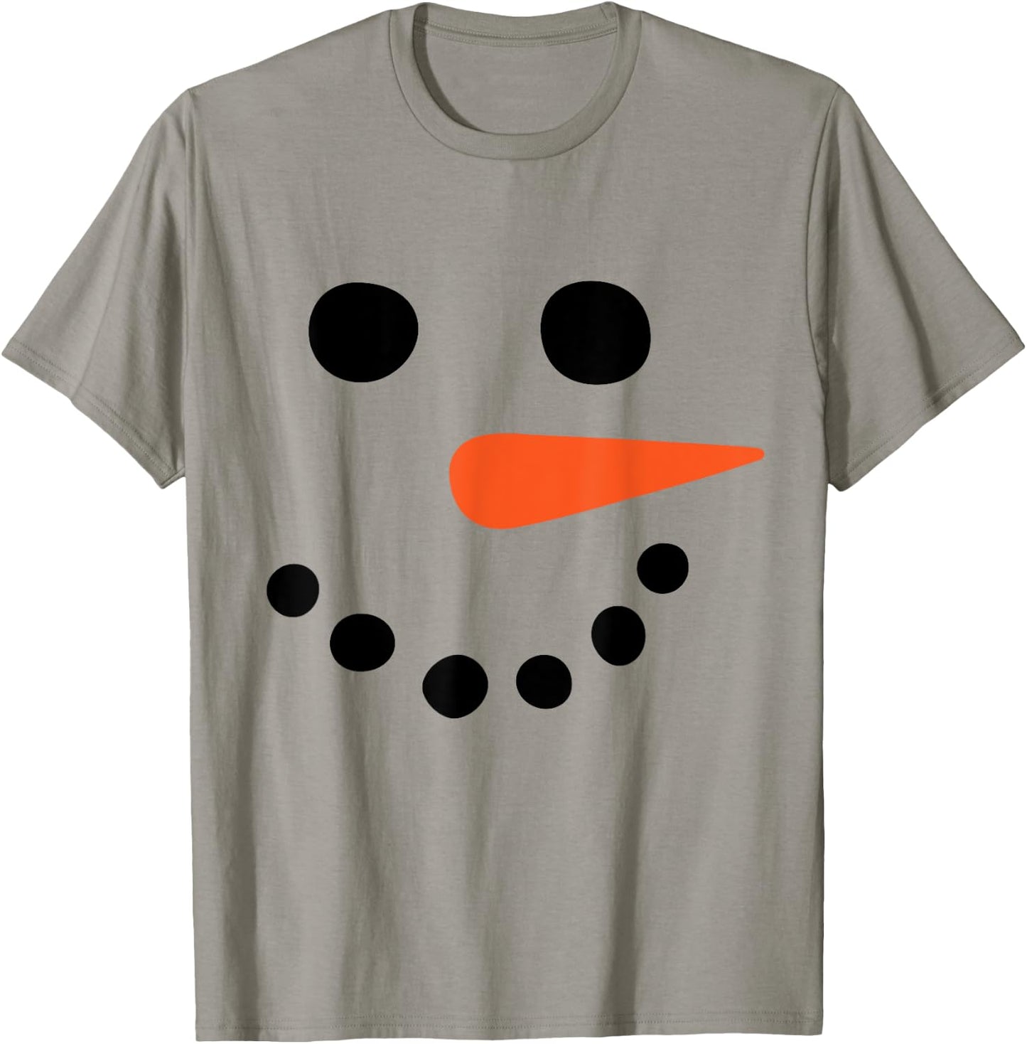 Winter Snowman Face Costume Christmas Snowman T-Shirt - T-Shirt | Sand