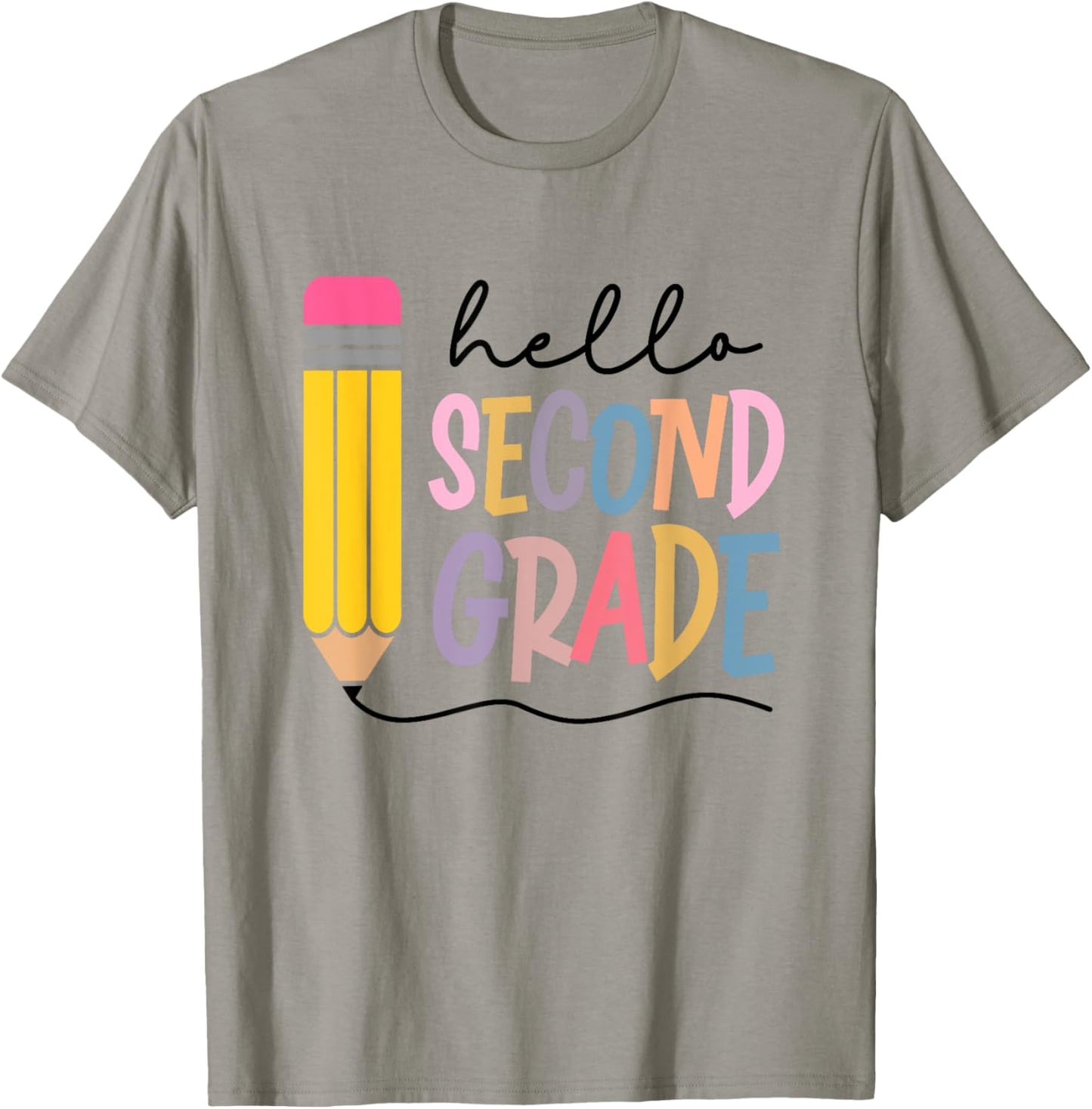 Hello Second Grade Team 2nd Grade Teacher Squad Graduation T-Shirt - T-Shirt | Sand