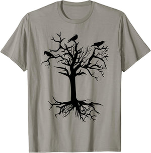 Raven crow crows tree women men children mystical mysticism T-Shirt - T-Shirt | Sand
