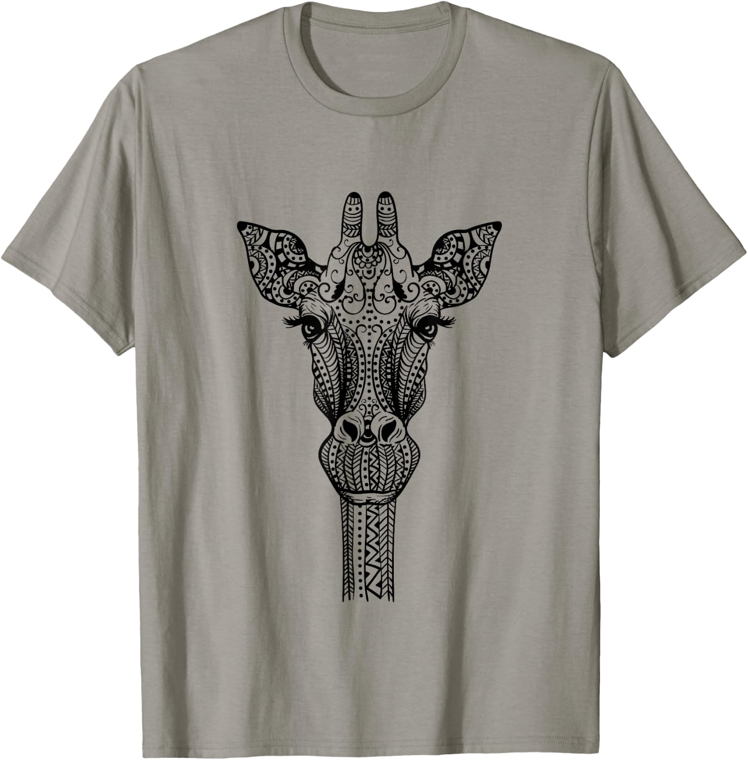 Yoga Giraffe Giraffe Mandala Ganesha Chakra Tribal Woman T-Shirt - T-Shirt | Sand