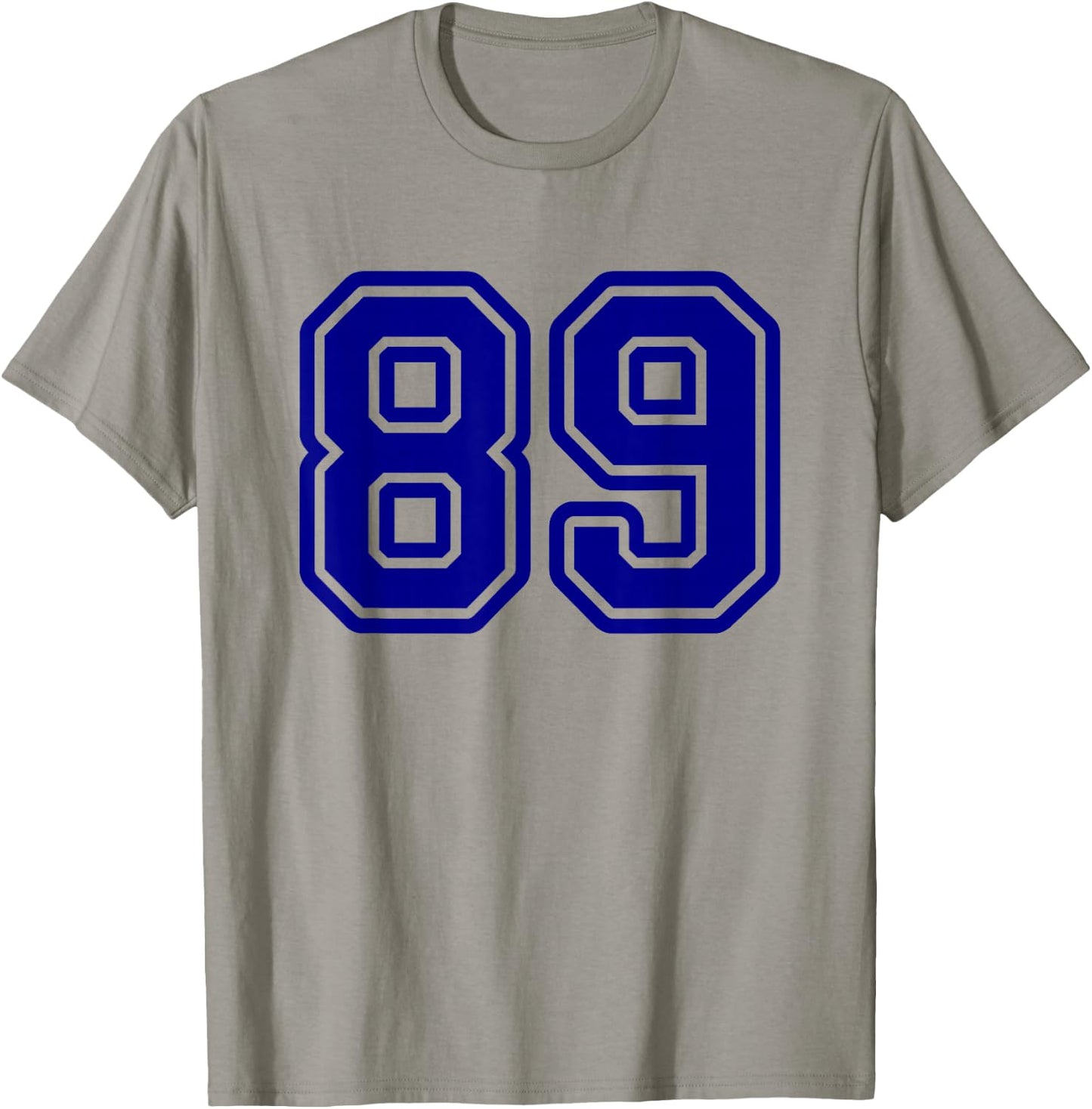 Blue Sports Team Number #89 T-Shirt - T-Shirt | Sand