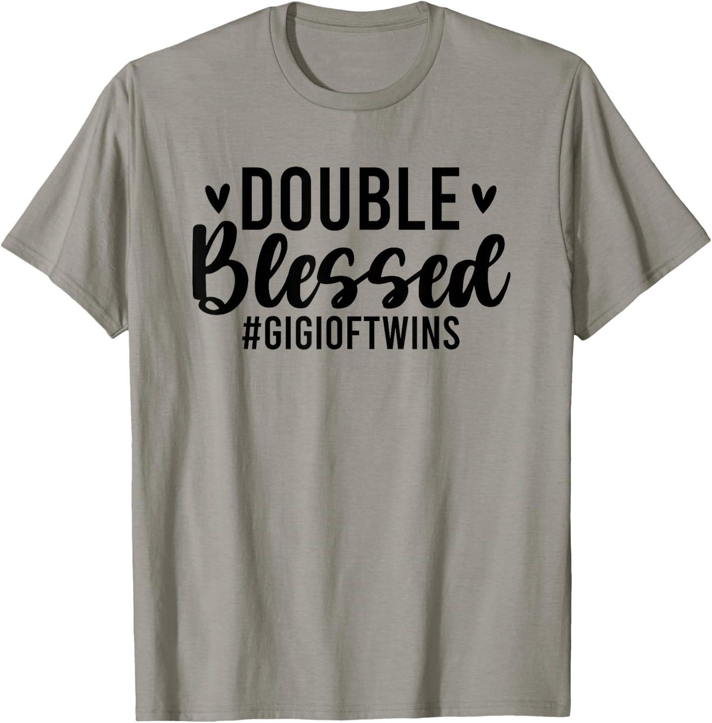 Double Blessed Gigi Of Twins Twin Gigi Grandma T-Shirt - T-Shirt | Sand