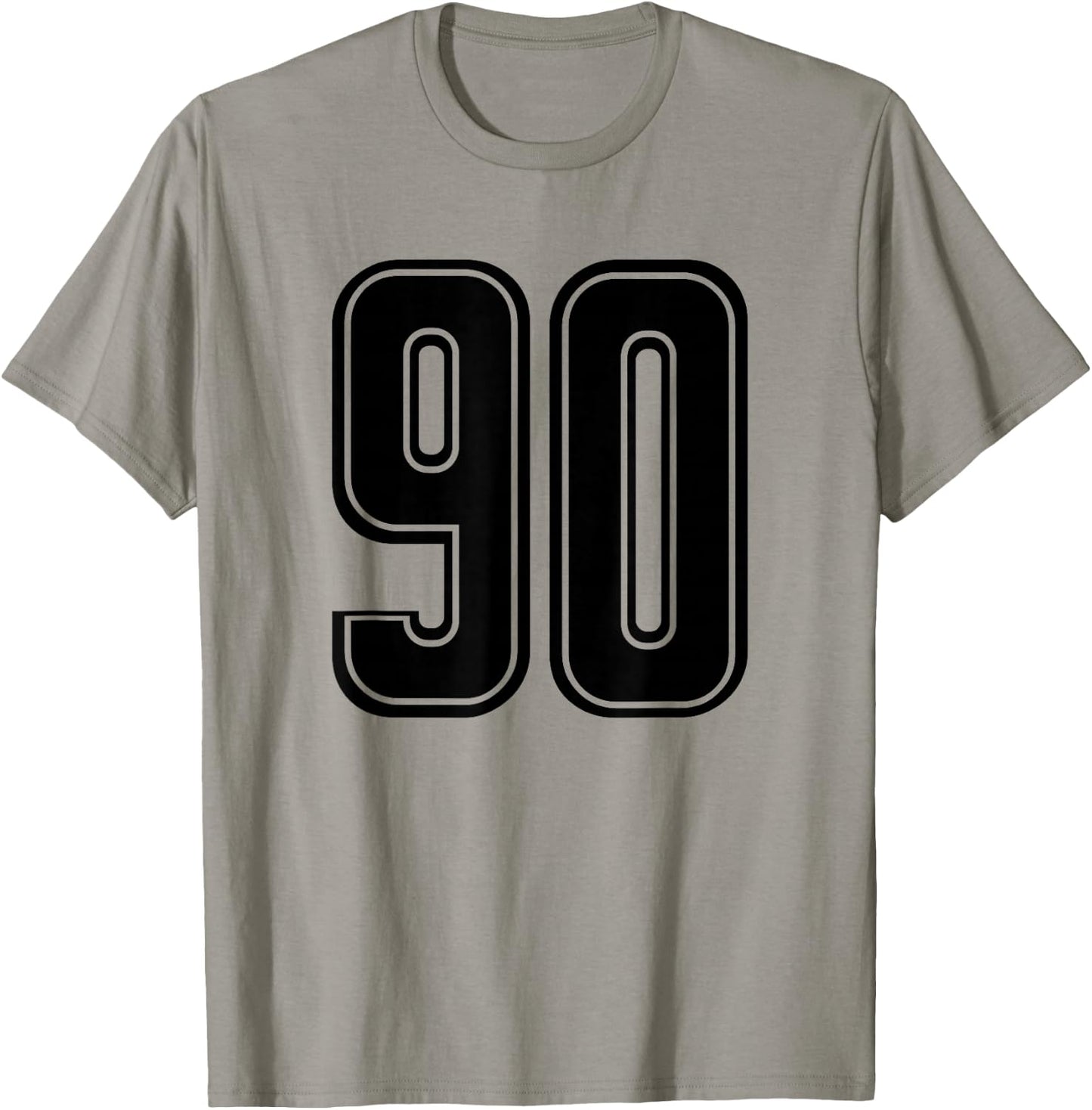 Black Sports Team Number #90 T-Shirt - T-Shirt | Sand