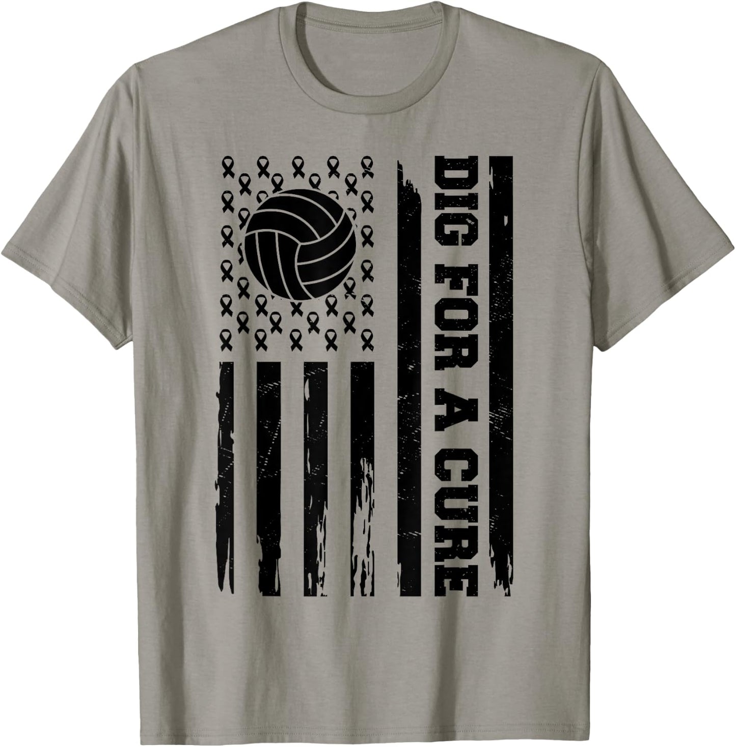 Dig For A Cure Breast Cancer Awareness Volleyball Pink T-Shirt - T-Shirt | Sand