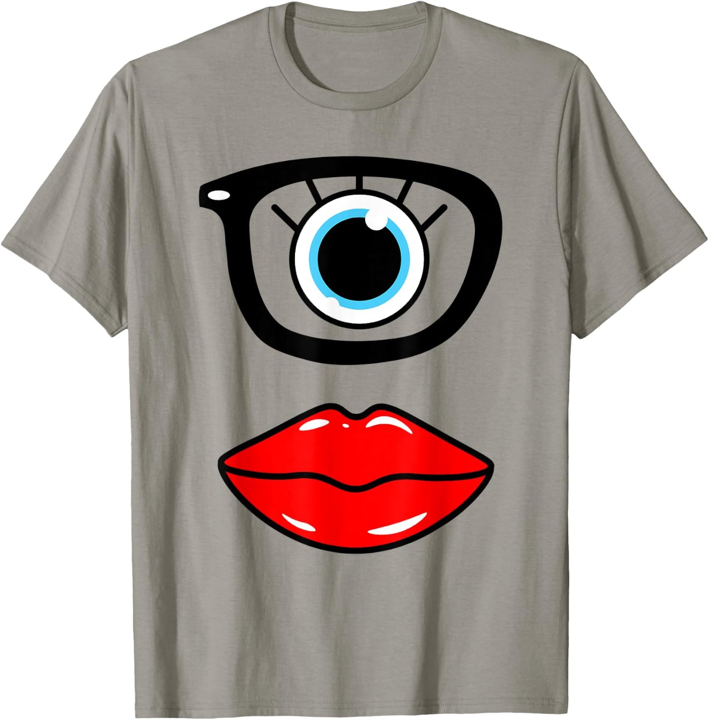 Monster Face Wearing Nerd Glasses Costume Birthday Halloween T-Shirt - T-Shirt | Sand