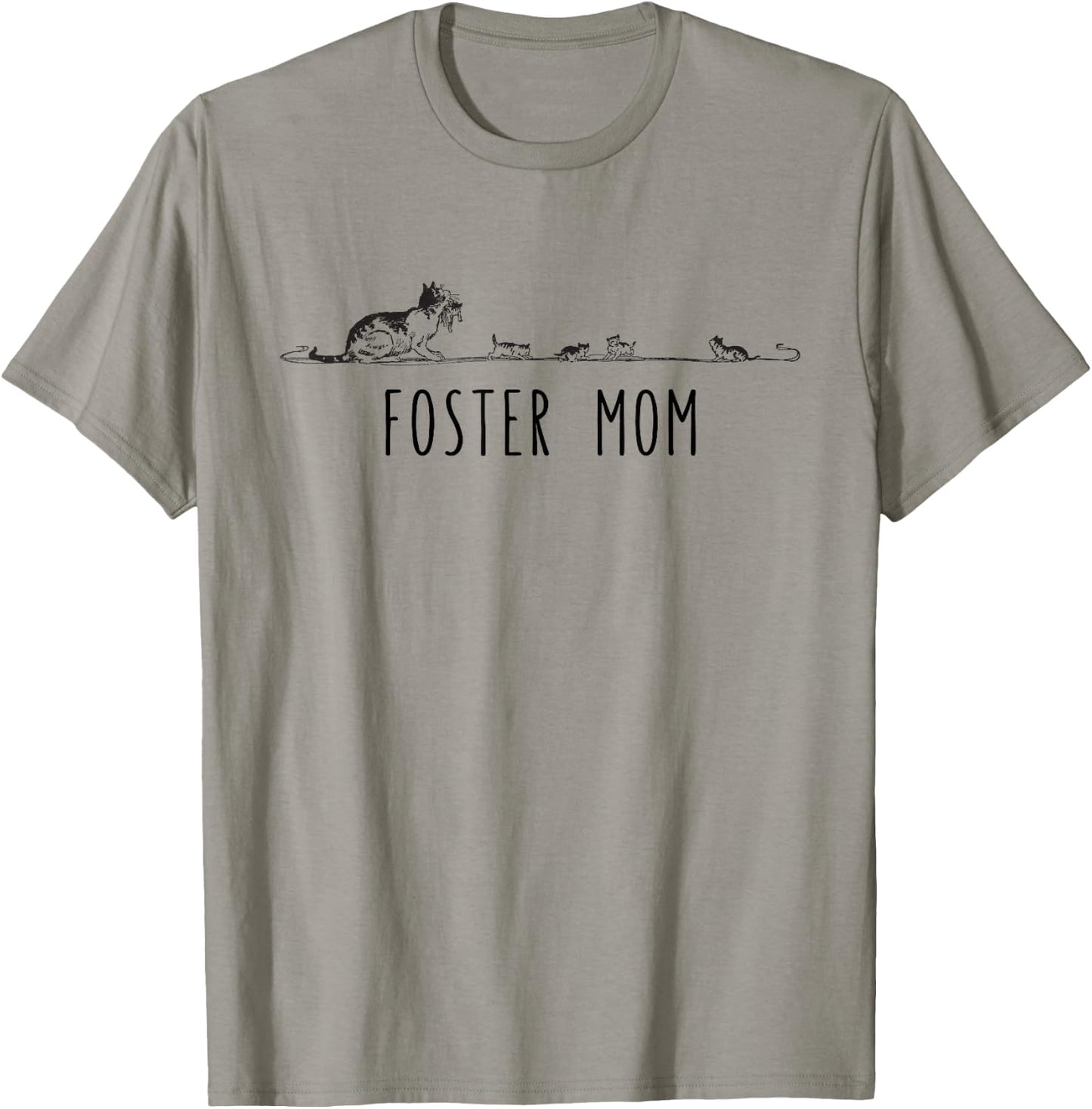Foster Mom, Foster Cat Kitten Lover, Cool Animal Rescue T-Shirt - T-Shirt | Sand