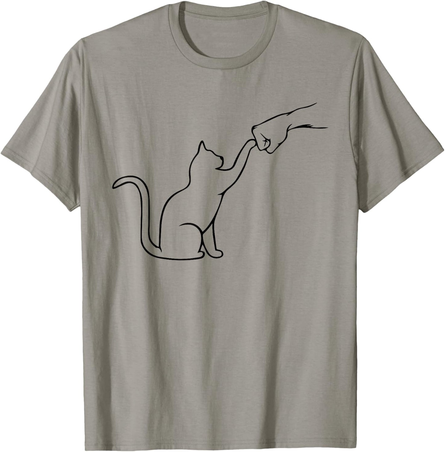 Cute Pet I Love My Cat Best Friend Fist Bump Cat Lovers Small T-Shirt - T-Shirt | Sand