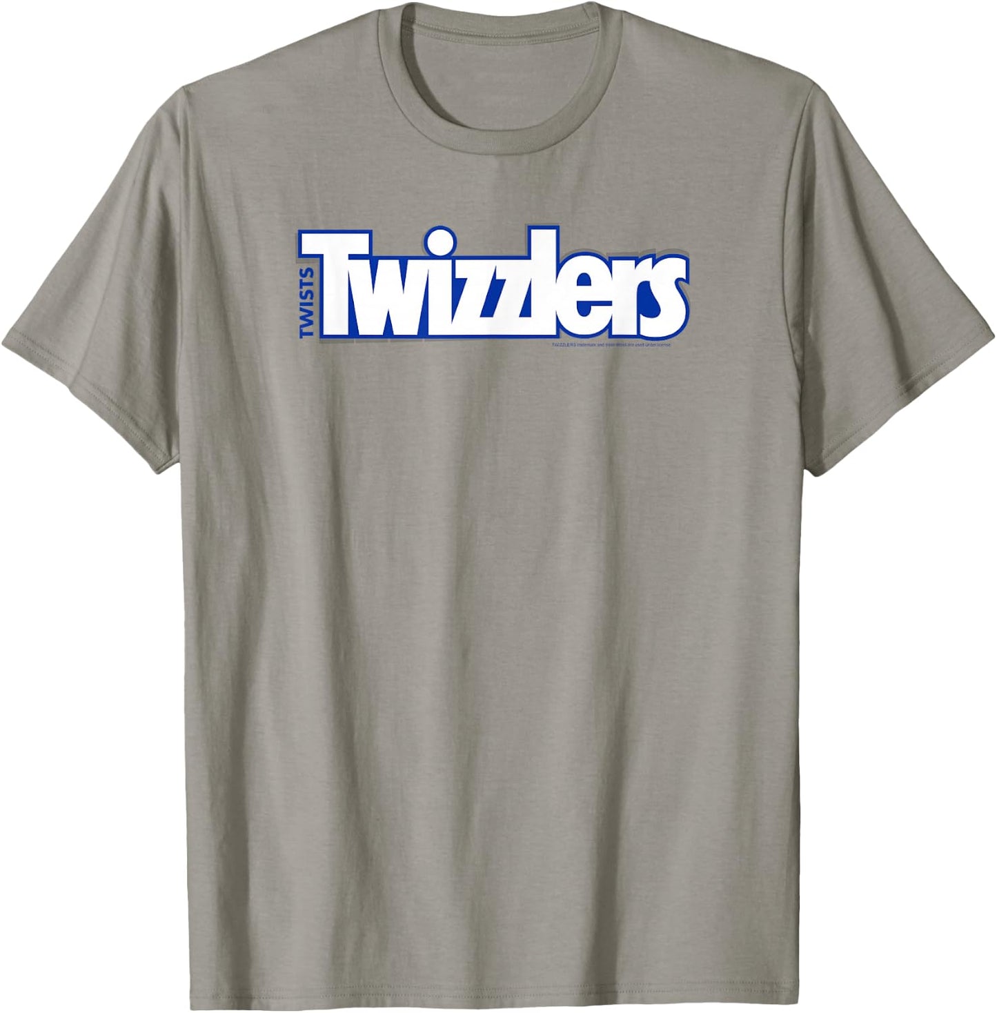 Twizzlers Twists Classic White & Blue Logo Distressed T-Shirt - T-Shirt | Sand