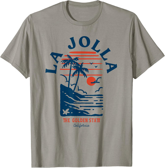 La Jolla California Retro Surfer Vintage Beach Men Women T-Shirt - T-Shirt | Sand