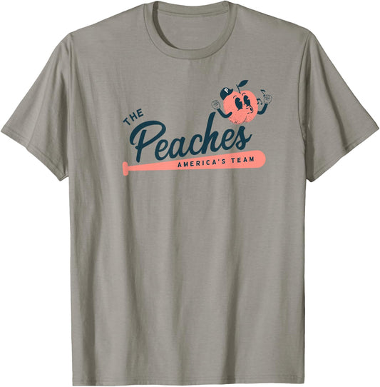 The Peaches - Softball and Baseball Custom Jersey T-Shirt - T-Shirt | Sand