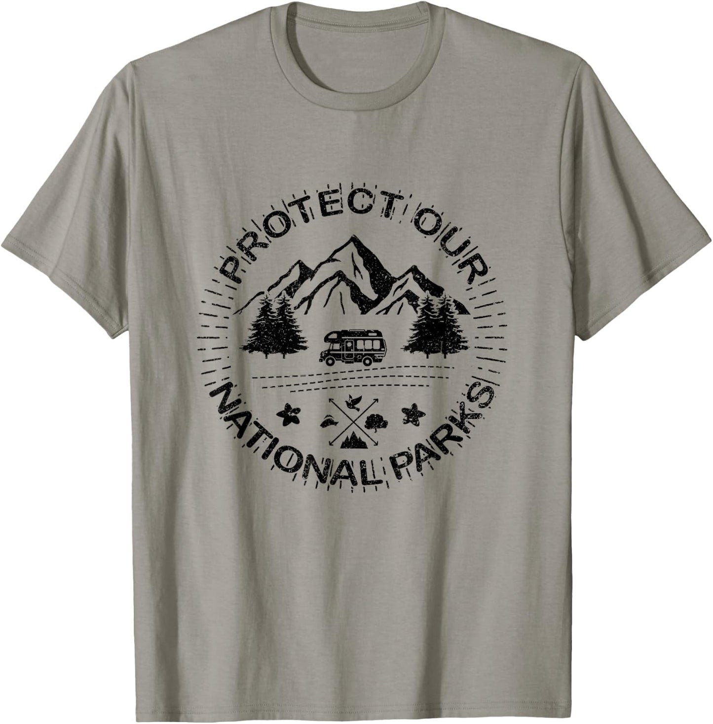 Protect Our National Parks Hiking Hiker Mountians Trekking T-Shirt - T-Shirt | Sand