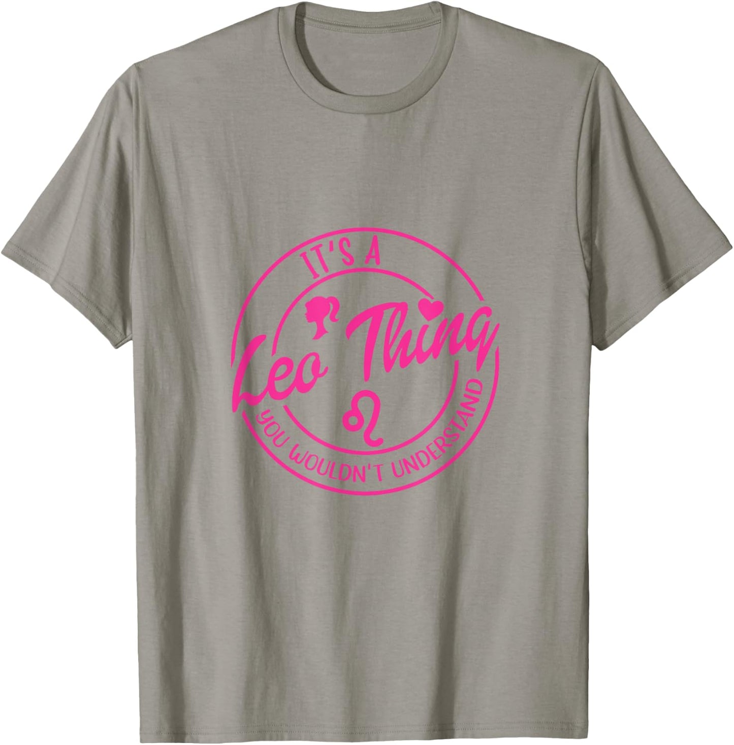Pink Vintage Leo Things Zodiac Gift Horoscope T-Shirt - T-Shirt | Sand