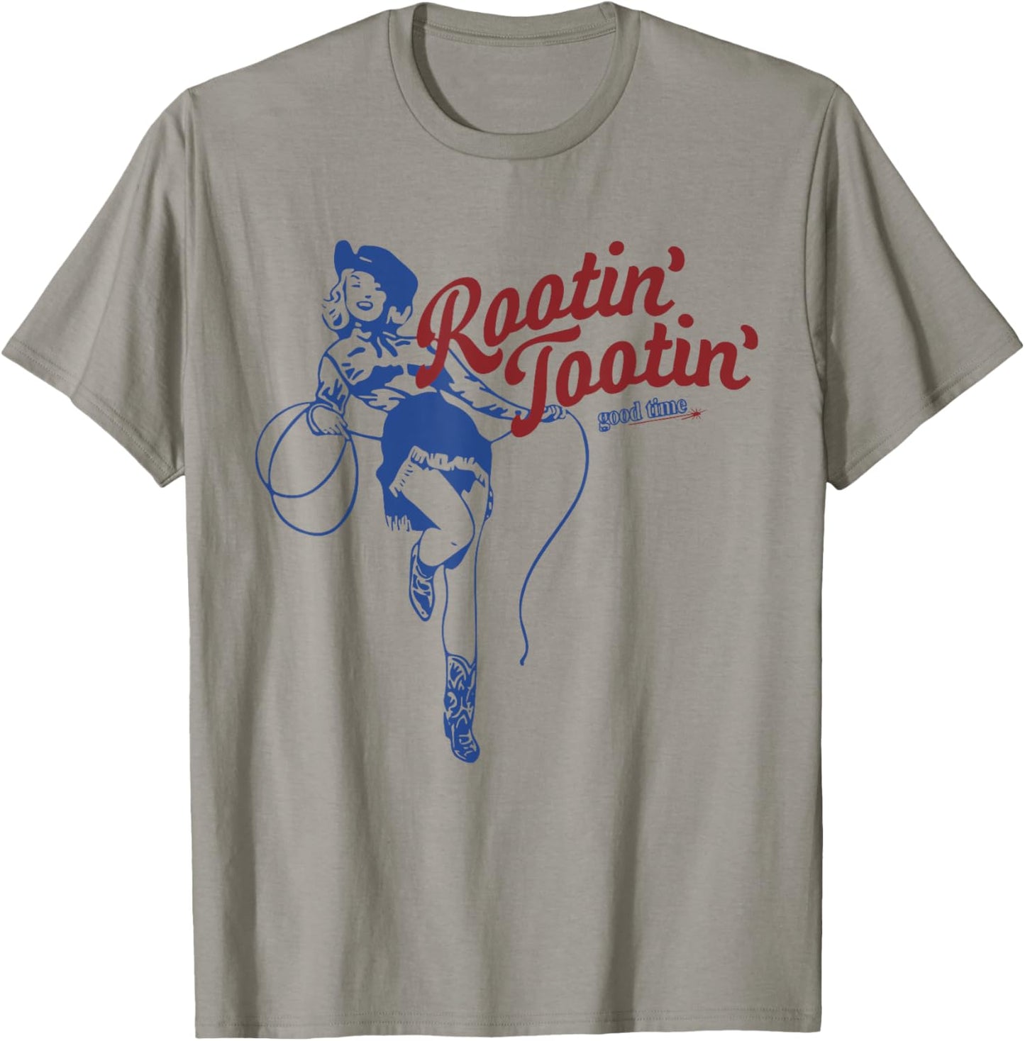 Rootin Tootin Good Time Funny Cowgirl Saying T-Shirt - T-Shirt | Sand