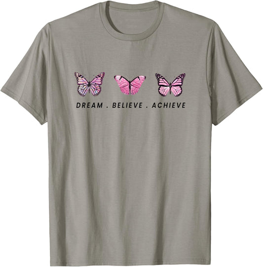 Dream. Believe. Achieve T-Shirt - T-Shirt | Sand
