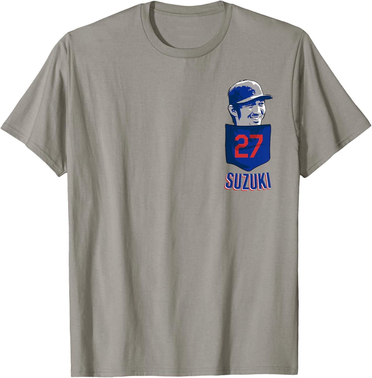 Seiya Suzuki Chicago Baseball Pocket MLBPA T-Shirt - T-Shirt | Sand