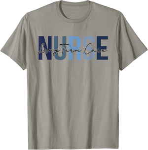 Retro Long-Term Care Nurse Gifts Nursing Apparel T-Shirt - T-Shirt | Sand