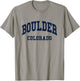 Boulder - Colorado - Throwback Design - Classic T-Shirt - T-Shirt | Sand