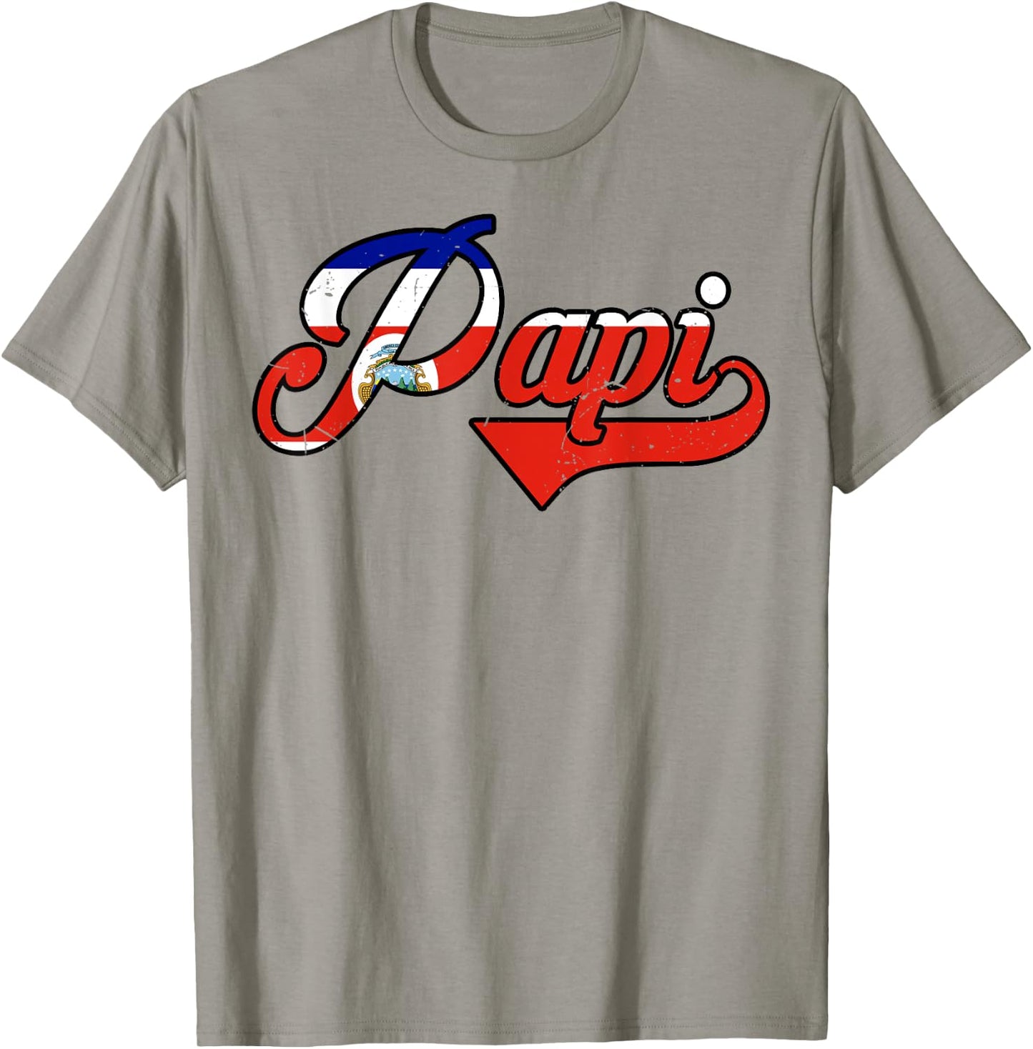 Papi Costa Rica Flag Rican Dad Father Day Hispanic Heritage T-Shirt - T-Shirt | Sand