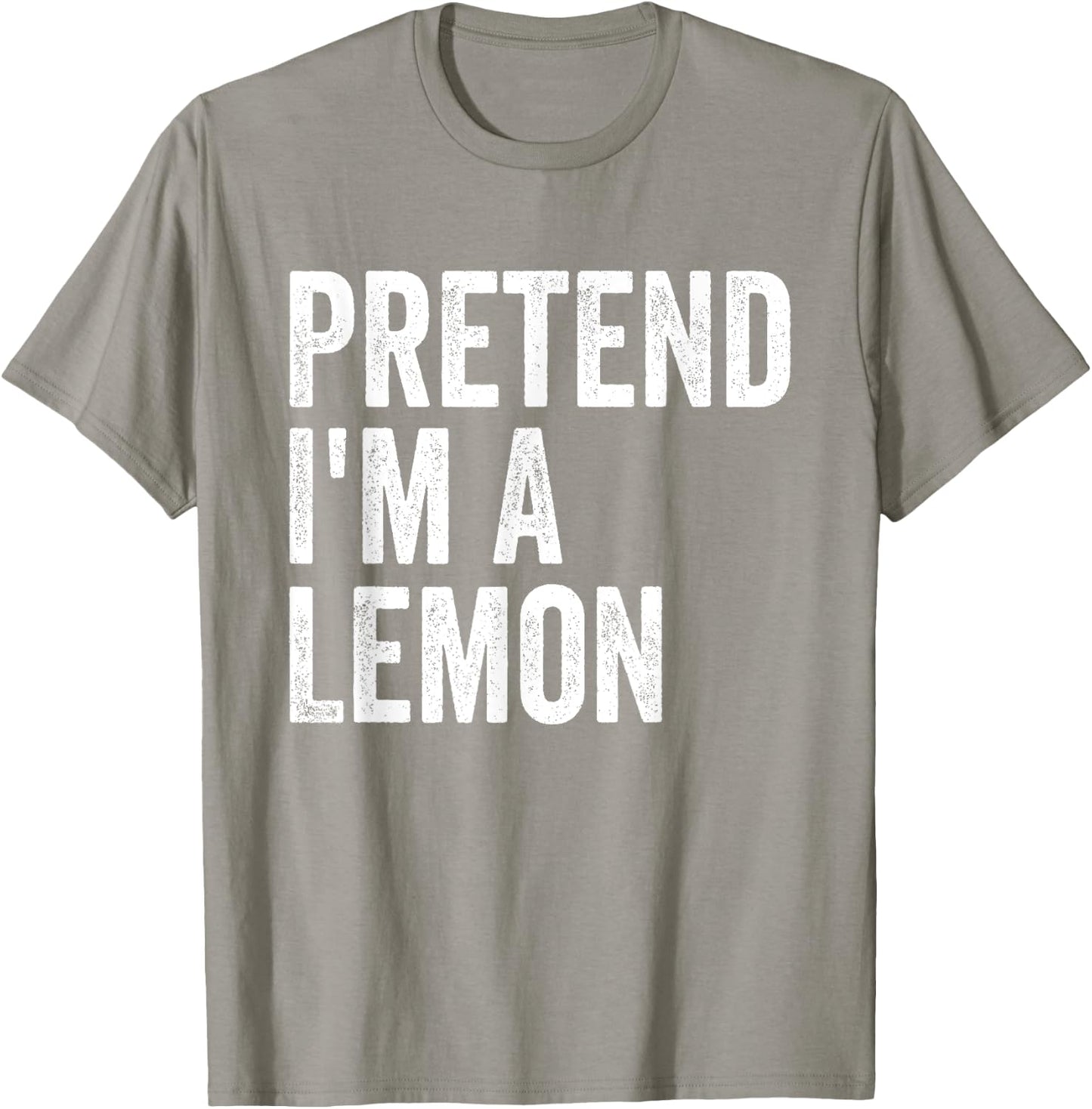 Pretend I'm A Lemon Easy Lazy Halloween Costume T-Shirt - T-Shirt | Sand