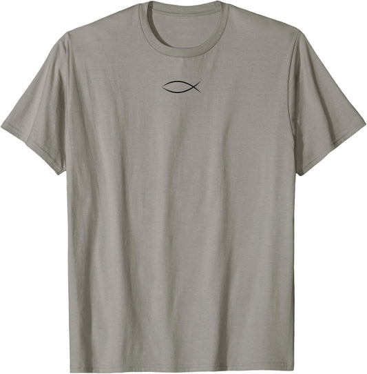 Ichthys Ichthus Jesus Fish Christian Symbol T-Shirt - T-Shirt | Sand