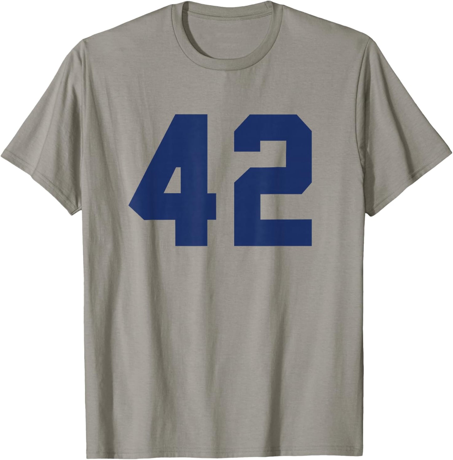 Number #42 Blue Varsity Number T-Shirt - T-Shirt | Sand