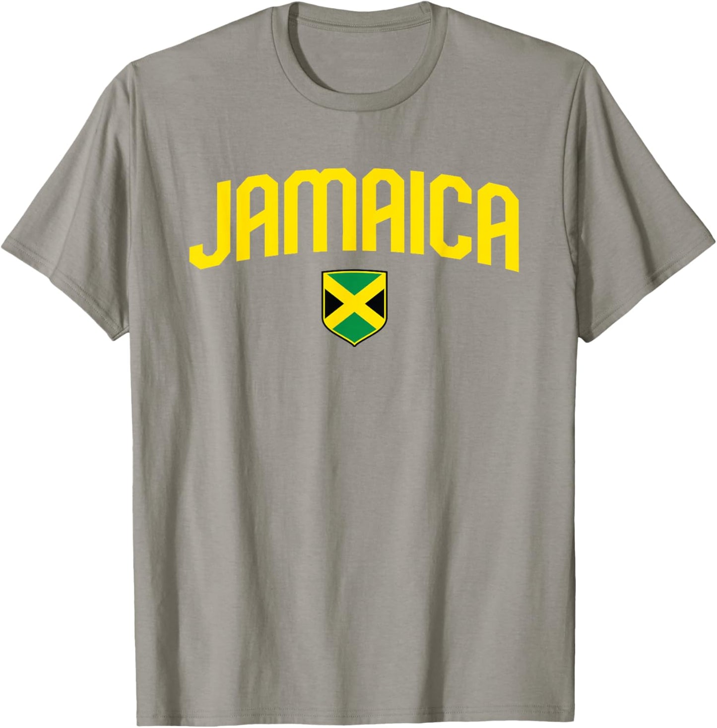 Jamaica Flag Jamaican Vintage Athletic Throwback Souvenir T-Shirt - T-Shirt | Sand