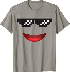 Funny Group Costume Team Outfit Cool Thug Face Emoticon T-Shirt - T-Shirt | Sand