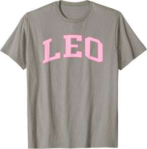 Leo Zodiac Horoscope Pink Retro Preppy Throwback T-Shirt - T-Shirt | Sand