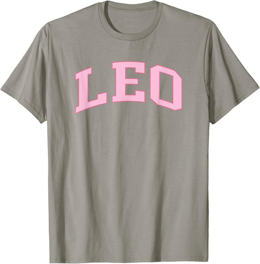 Leo Zodiac Horoscope Pink Retro Preppy Throwback T-Shirt - T-Shirt | Sand