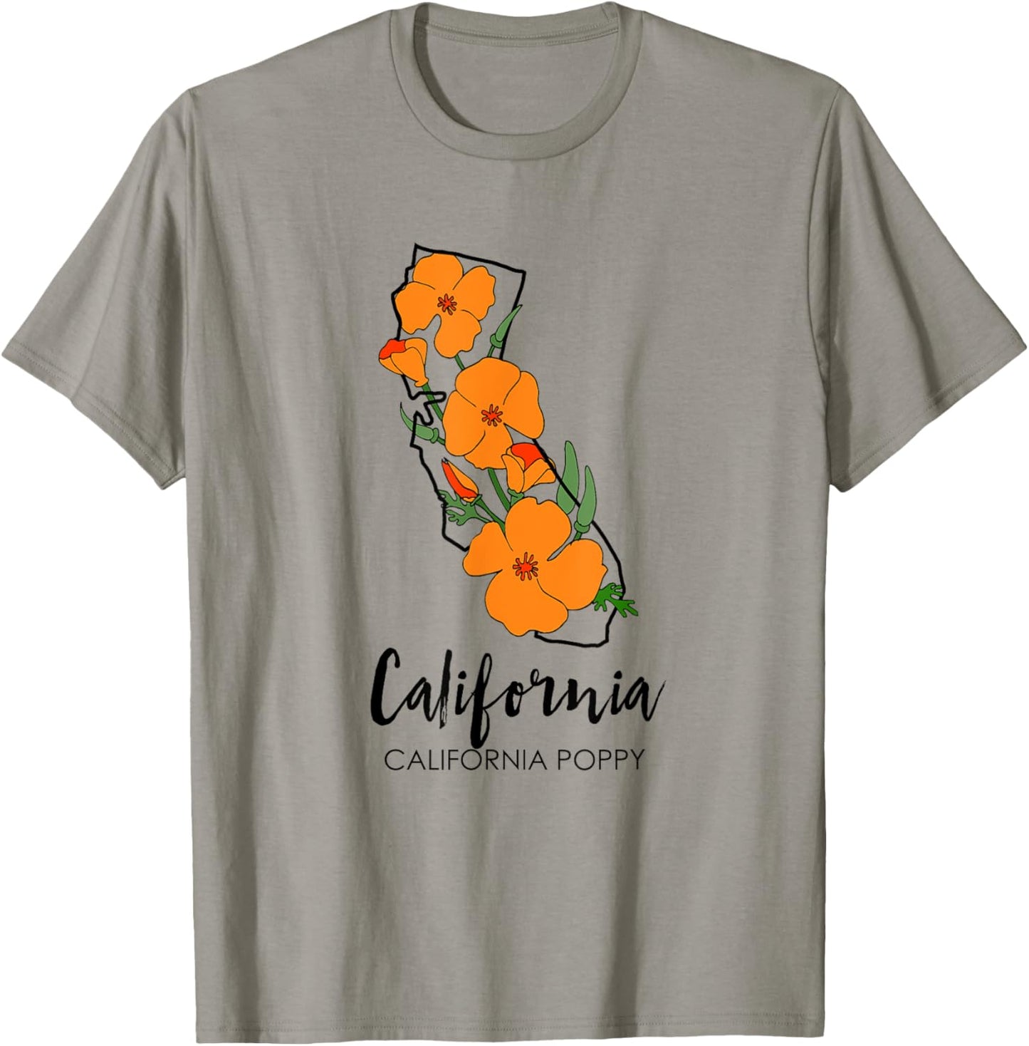 California Poppy Flower T-Shirt - T-Shirt | Sand