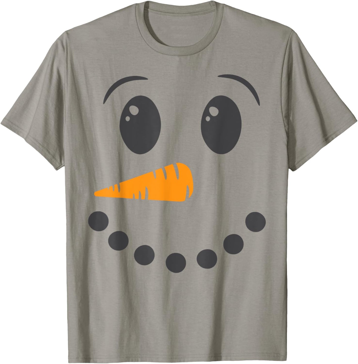 Snowman Face Winter Holiday Matching Couples Family T-Shirt - T-Shirt | Sand